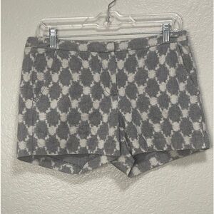 J. Crew Gray and Cream Patterned Women Shorts
